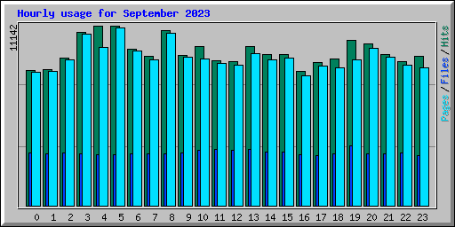 Hourly usage for September 2023